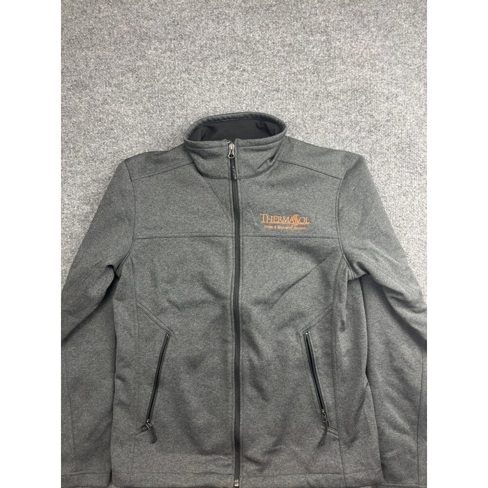 The North Face WindWall Jacket Mens Small Gray Softshell Full Zip ThermaSol